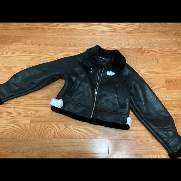 ASOS DESIGN cropped borg aviator jacket - Picture 5 of 9